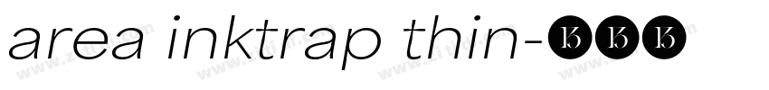 area inktrap thin字体转换